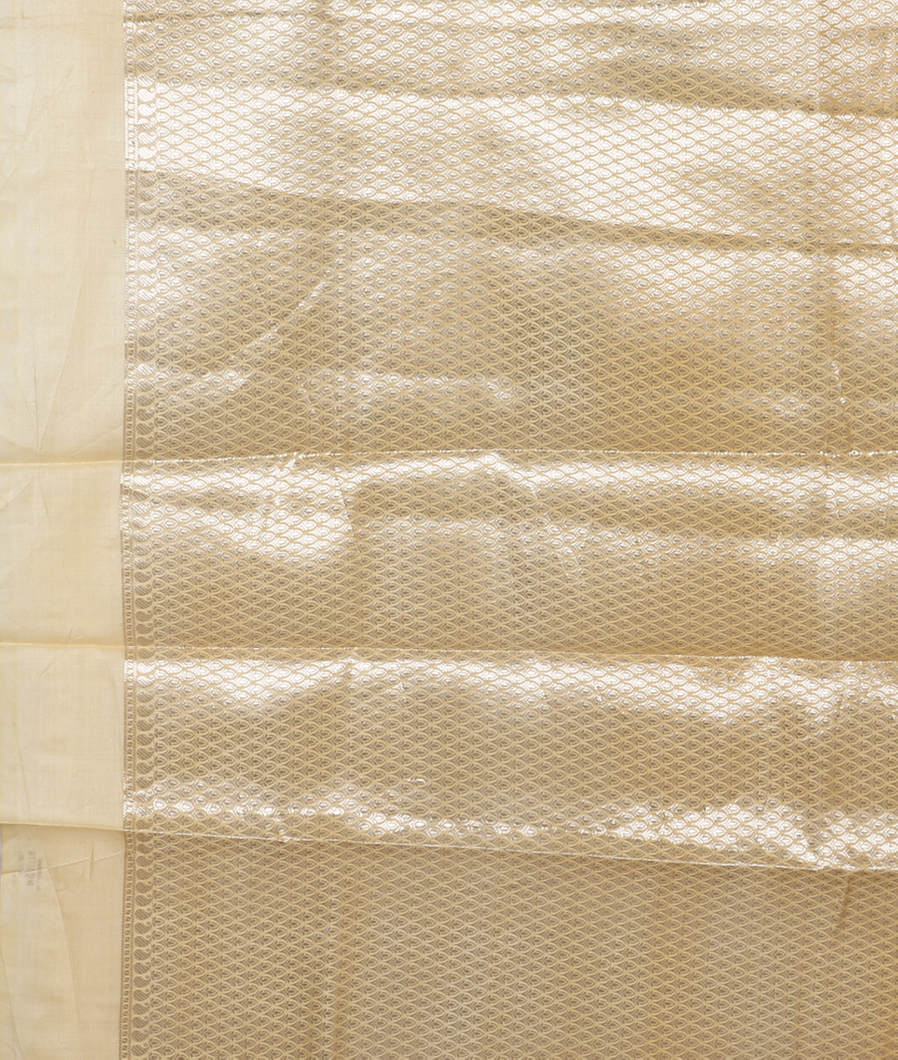 Cream Chaniya Silk Saree T3645143