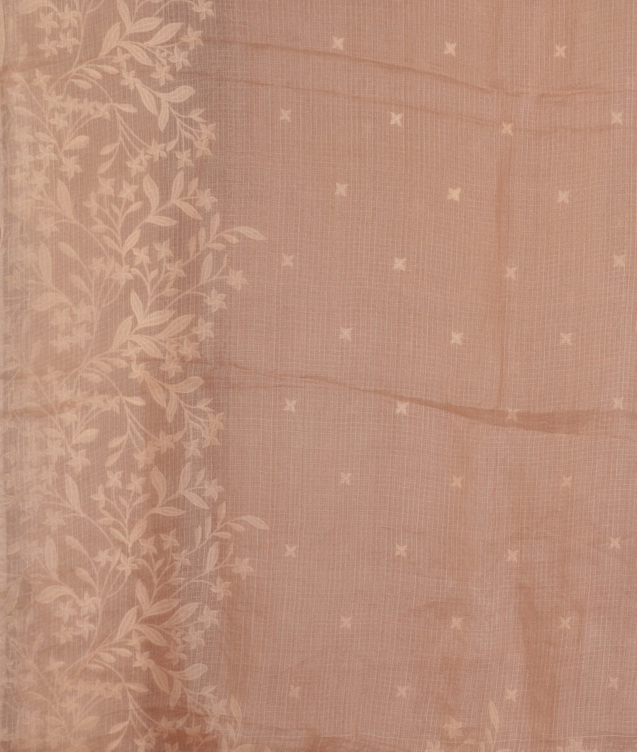 Cream Silk Kota Embroidery Saree T3650183