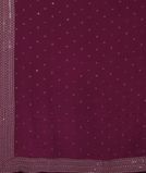 Purple Crepe Silk Embroidery Saree T3600864