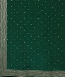 Green Crepe Silk Embroidery Saree T3600894