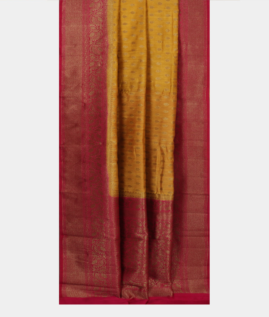 Yellow Banaras Tussar Saree T3803872