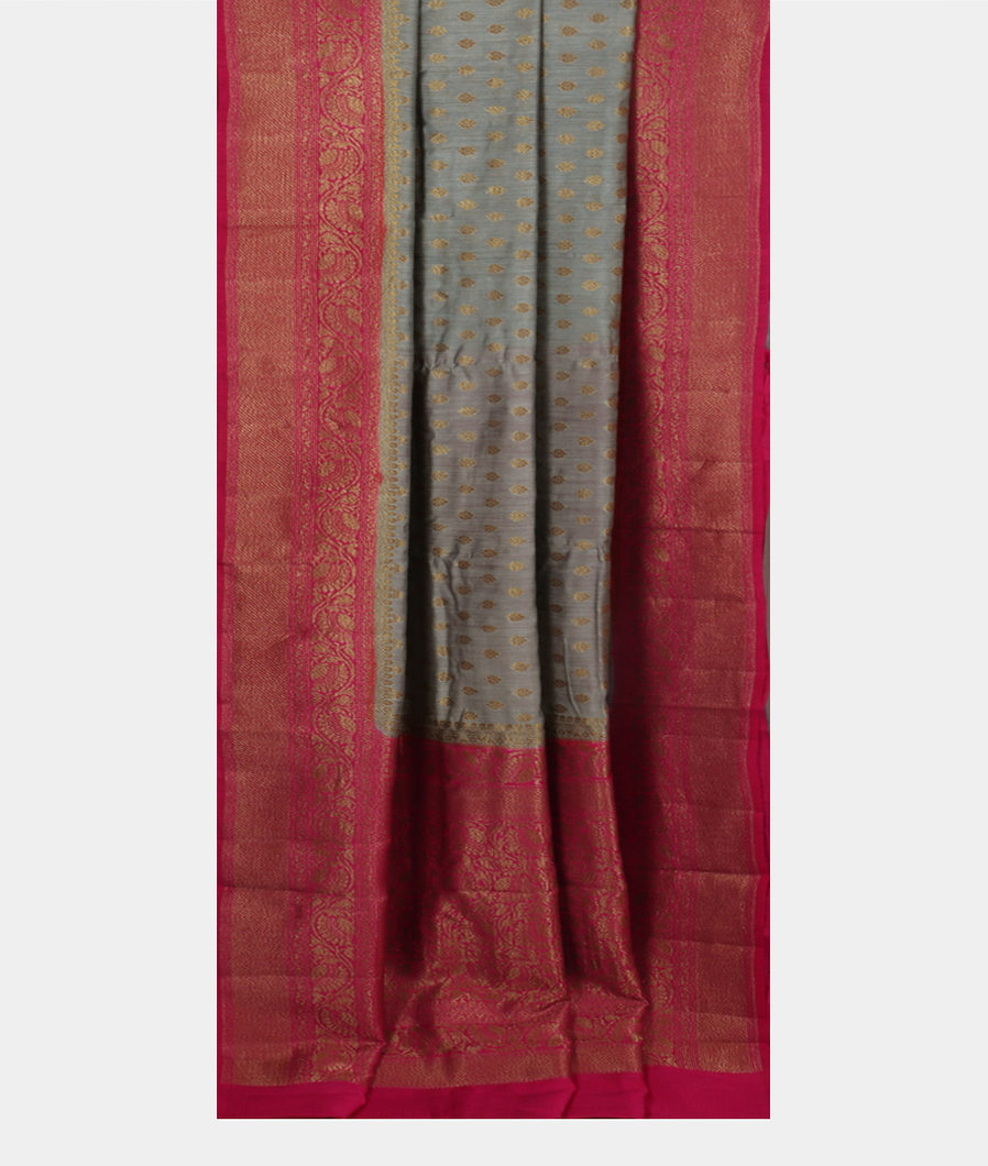 Grey Banaras Tussar Saree T3803722
