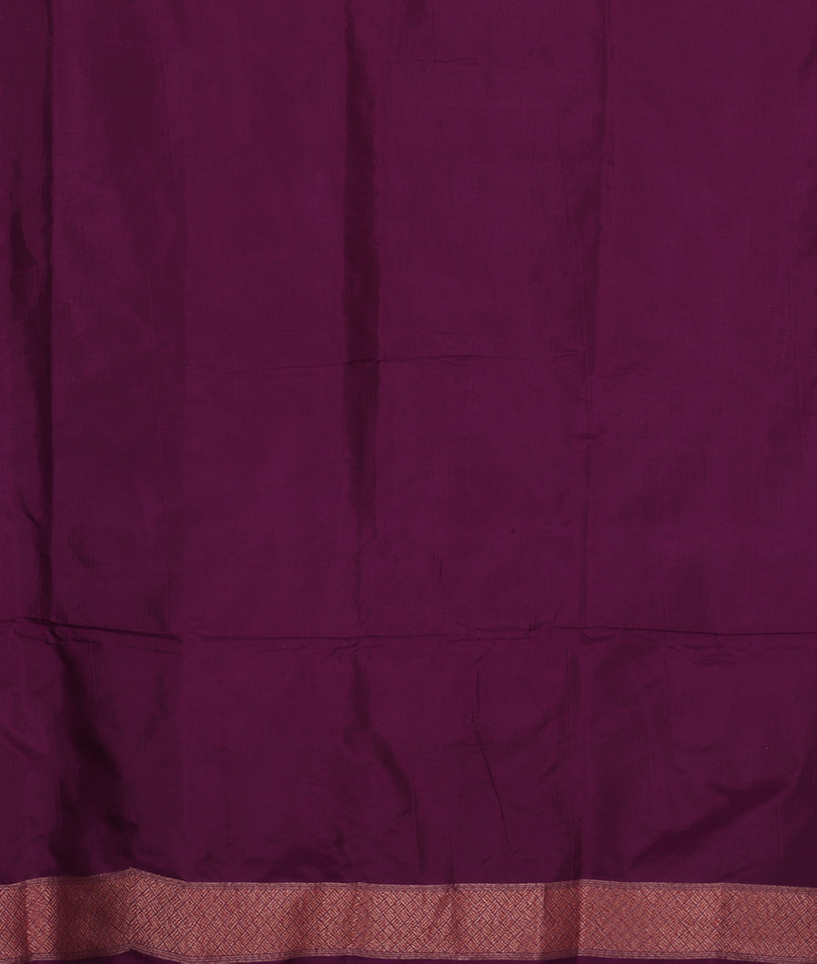 Purple Banaras Silk Saree T3784493