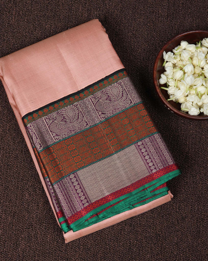 Pink Handwoven Kanjivaram Silk Saree T363307-image