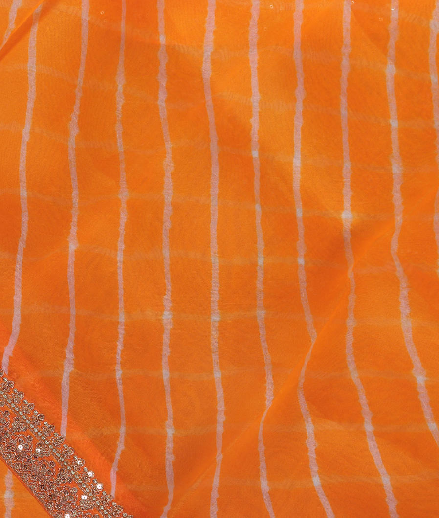 Yellow Kora Organza Embroidery Saree T361650-image