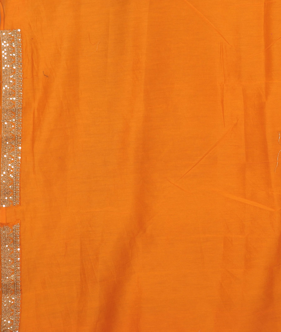 Yellow Kora Organza Embroidery Saree T3616503