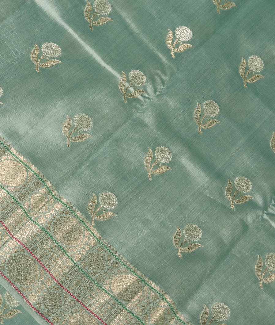 Green Chaniya Silk Saree T352005-image