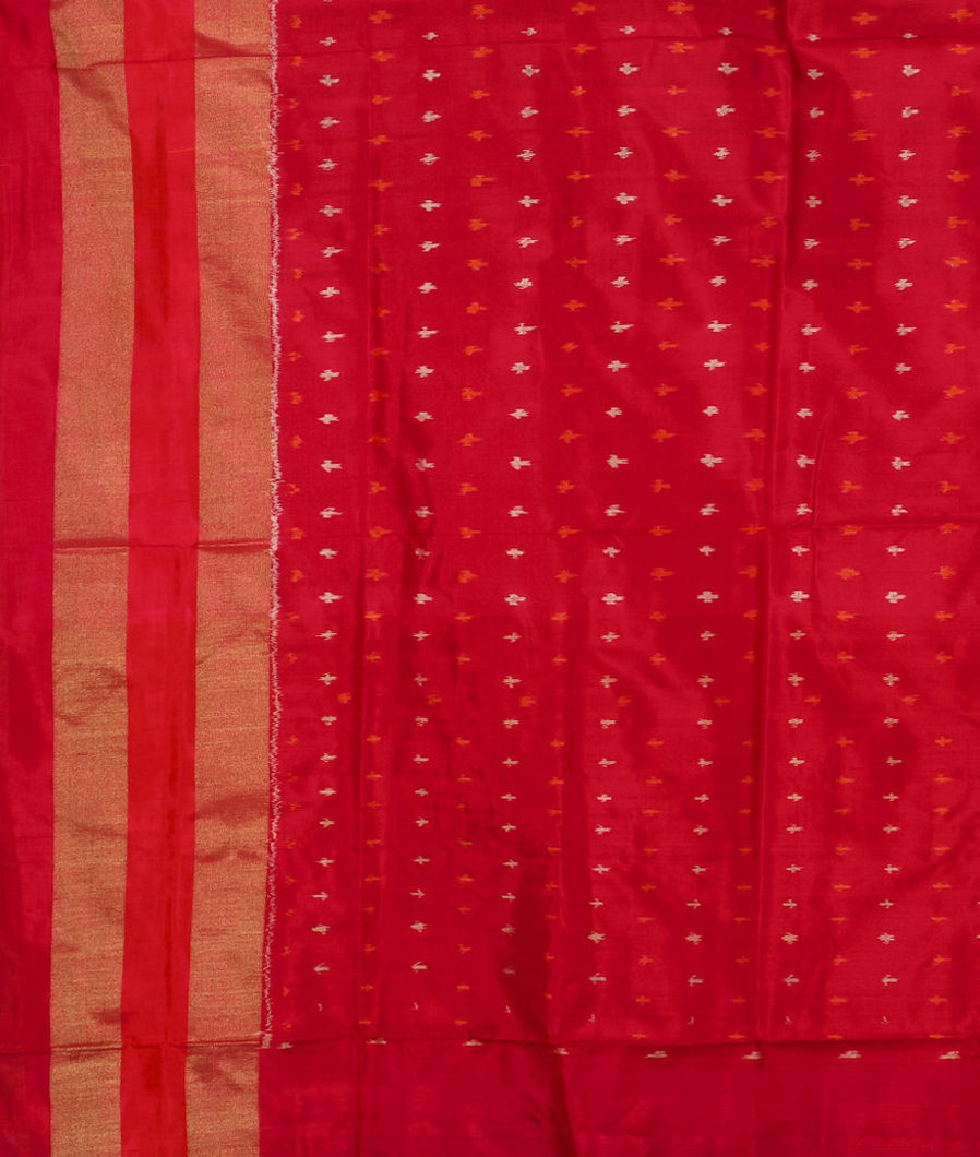 Green Ikat Silk Saree T3332543