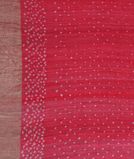 Salmon Pink Bandhani Matka Tussar Saree T3768923