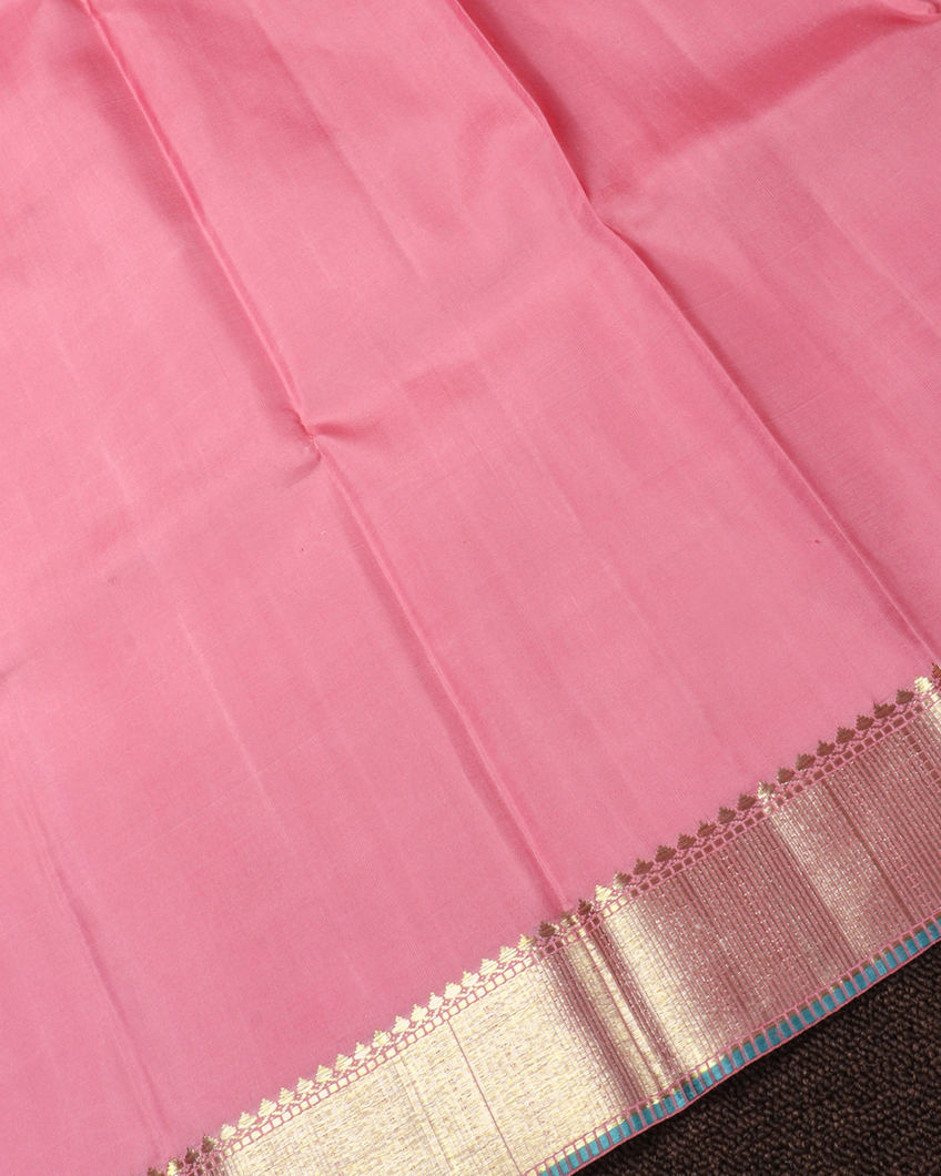 Pink Handwoven Kanjivaram Silk Saree T3717453
