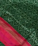 Green Ikat Silk Saree T3593601