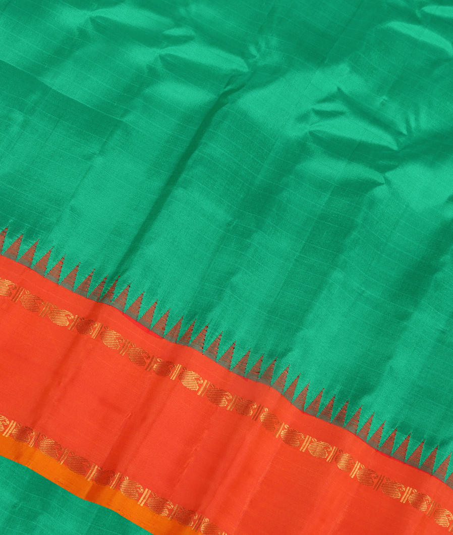 Green Gadwal Silk Saree T357131-image