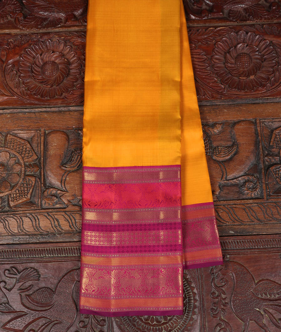 Yellow Handwoven Kanjivaram Silk Saree T365794-image