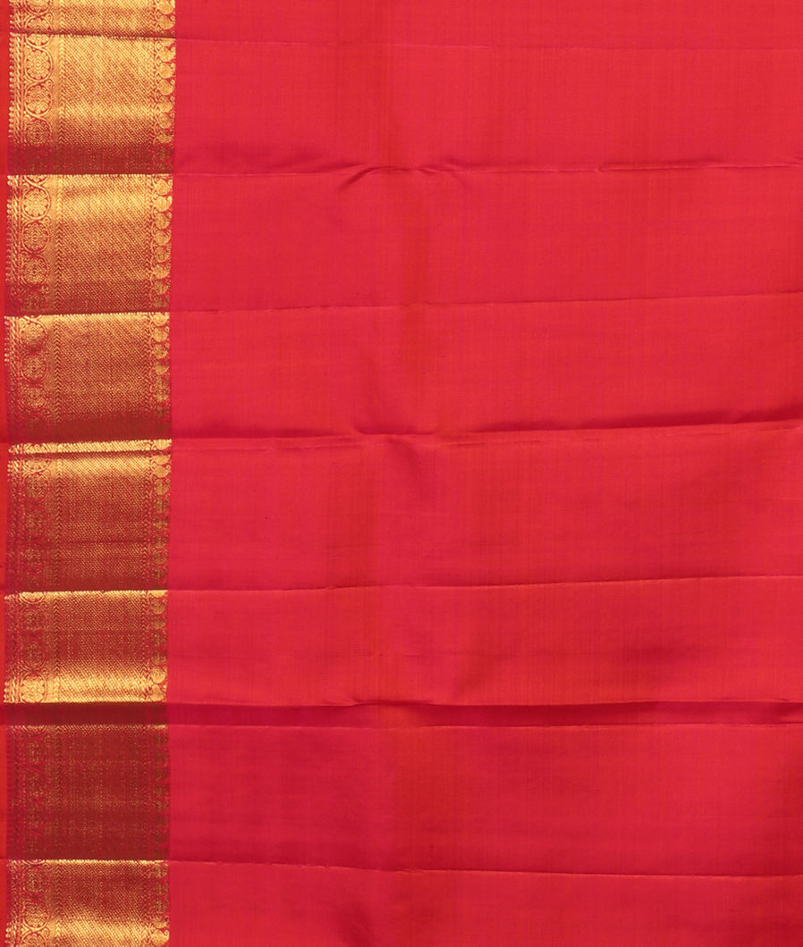 Pinkish Orange Handwoven Kanjivaram Silk Saree T3788353