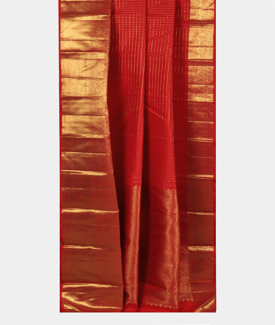 Red Handwoven Kanjivaram Silk Saree T3751022