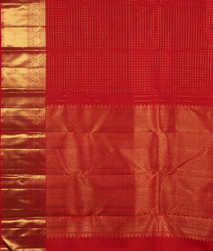 Red Handwoven Kanjivaram Silk Saree T3751024