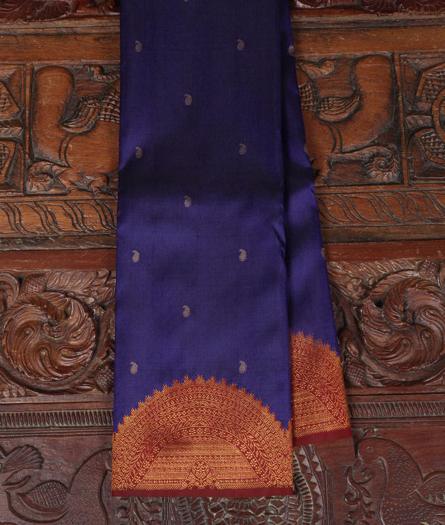 Blue Handwoven Kanjivaram Silk Saree T374543-image