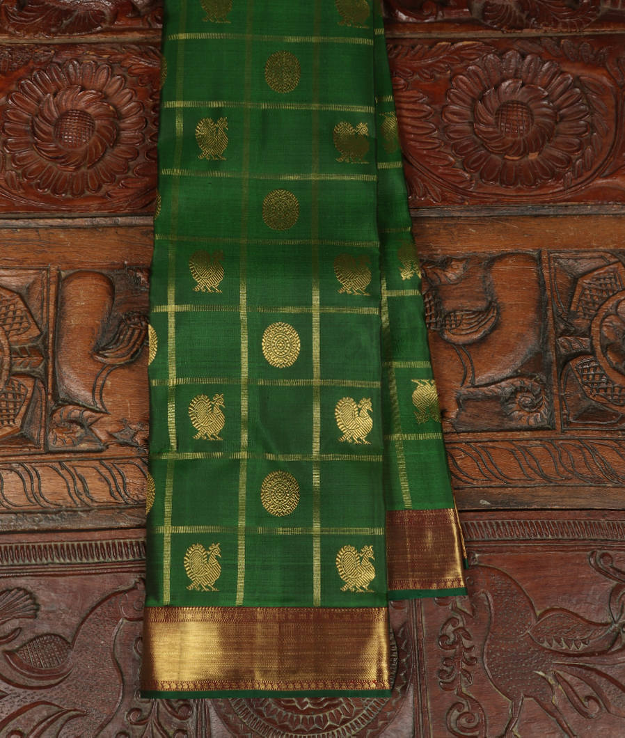 Green Handwoven Kanjivaram Silk Saree T367474-image