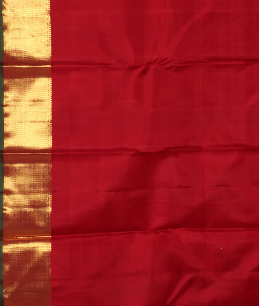 Red Handwoven Kanjivaram Silk Saree T3767433