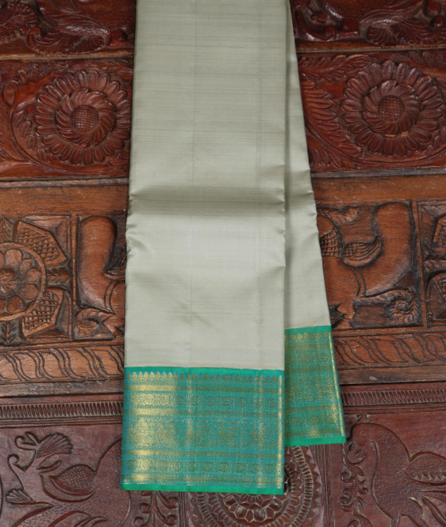 Light Grey Handwoven Kanjivaram Silk Saree T372860-image