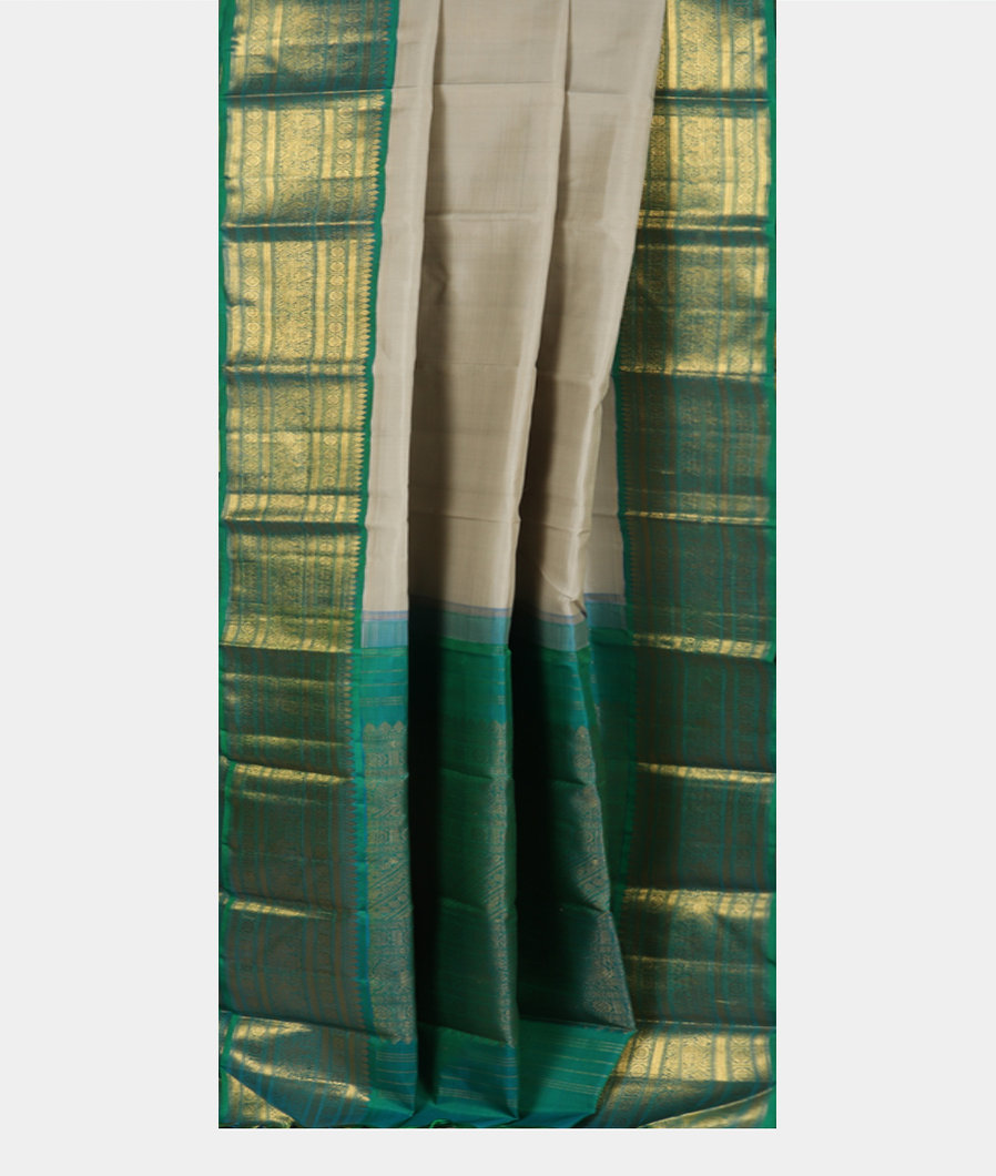 Light Grey Handwoven Kanjivaram Silk Saree T3728602