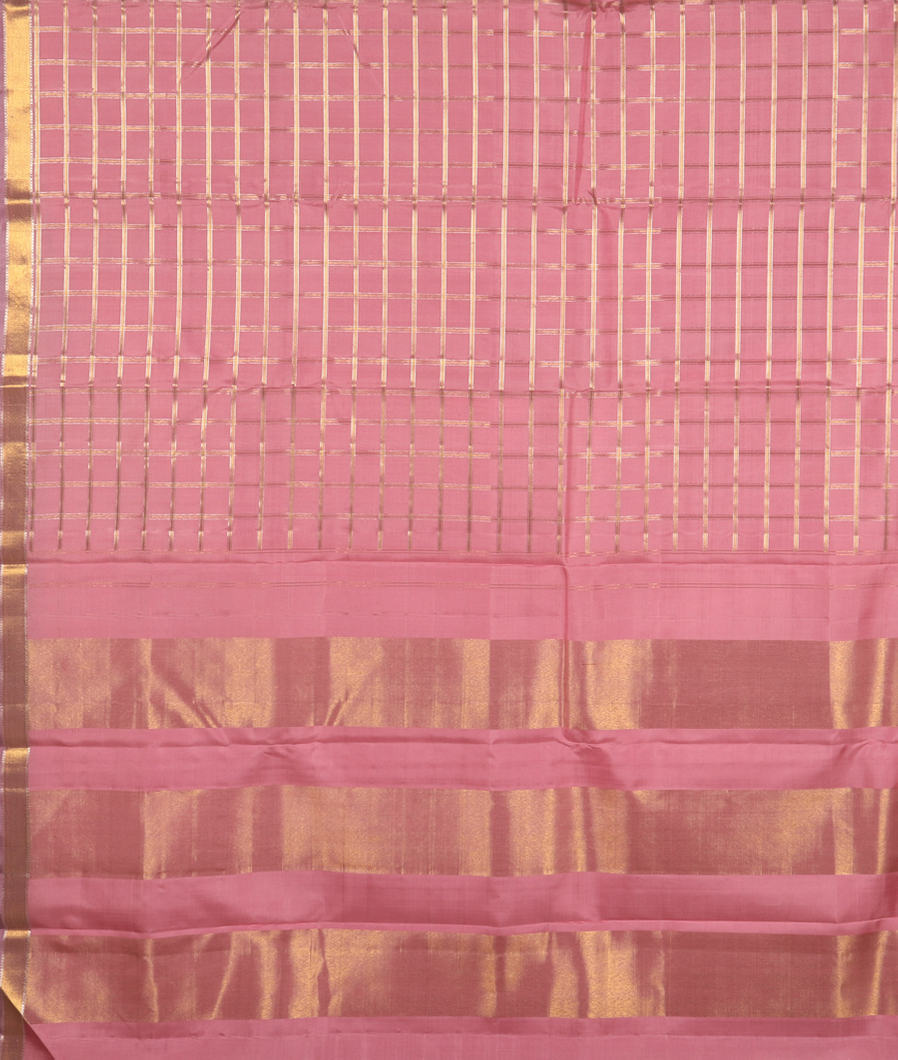 Pink Handwoven Kanjivaram Silk Saree T3717474