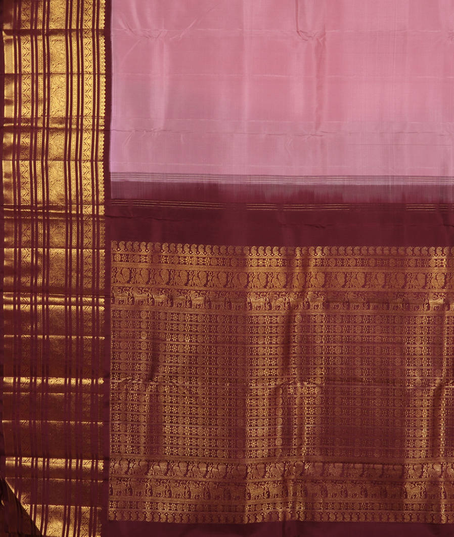 Pink Handwoven Kanjivaram Silk Saree T3741484