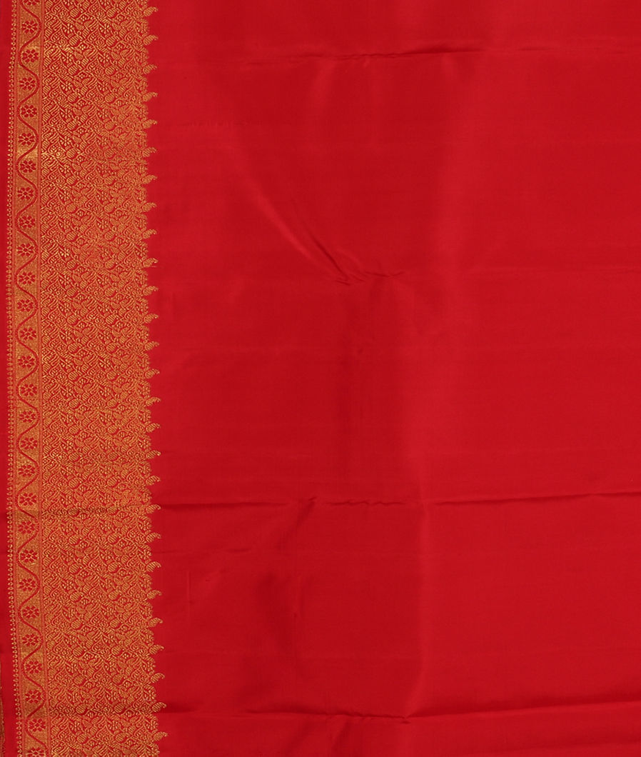 Red Handwoven Kanjivaram Silk Saree T3259173