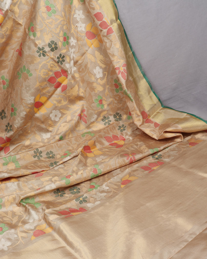Beige Uppada Silk Saree T3661372