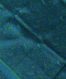 Blue Printed Silk Saree T3783581