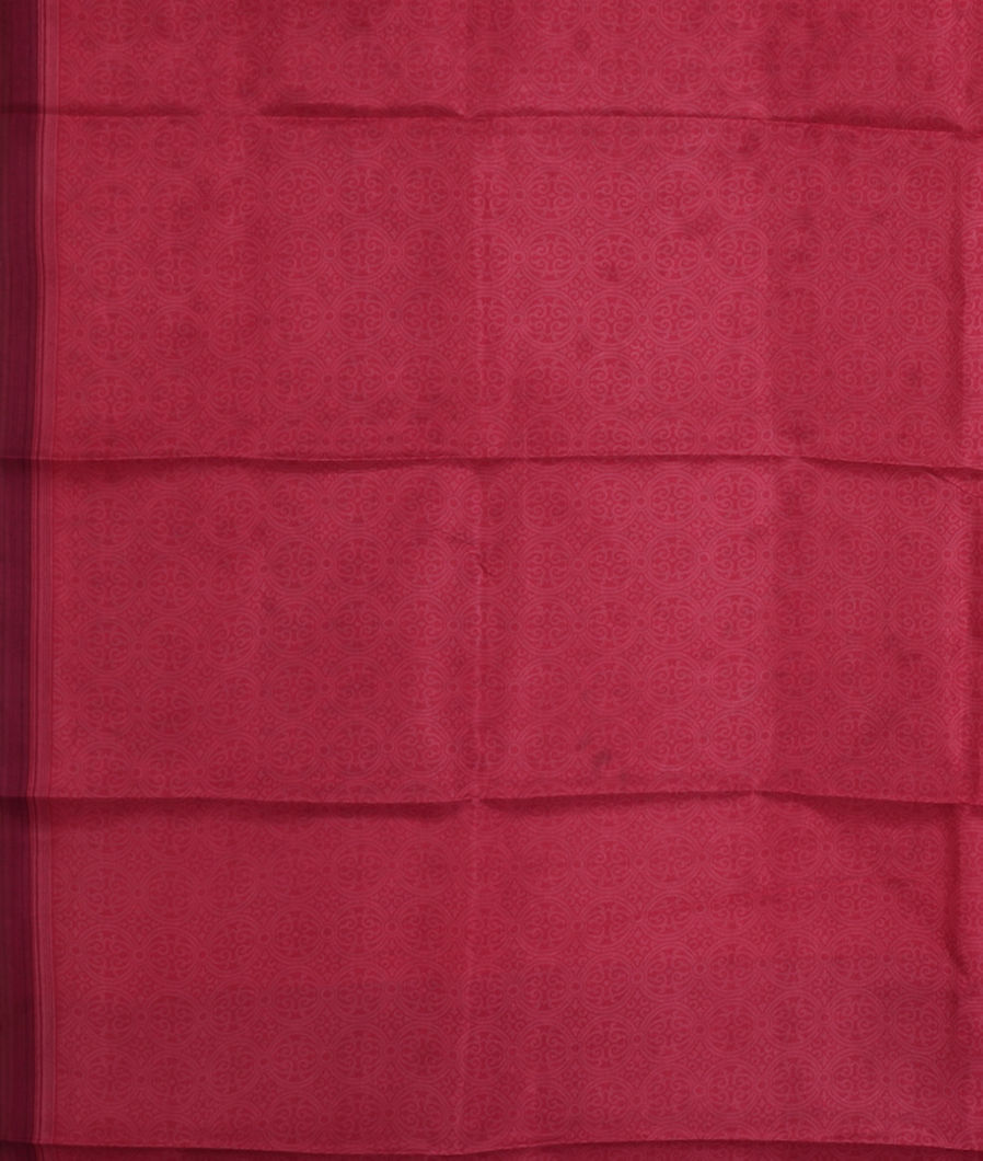 Pinkish Red Printed Silk Saree T3783433