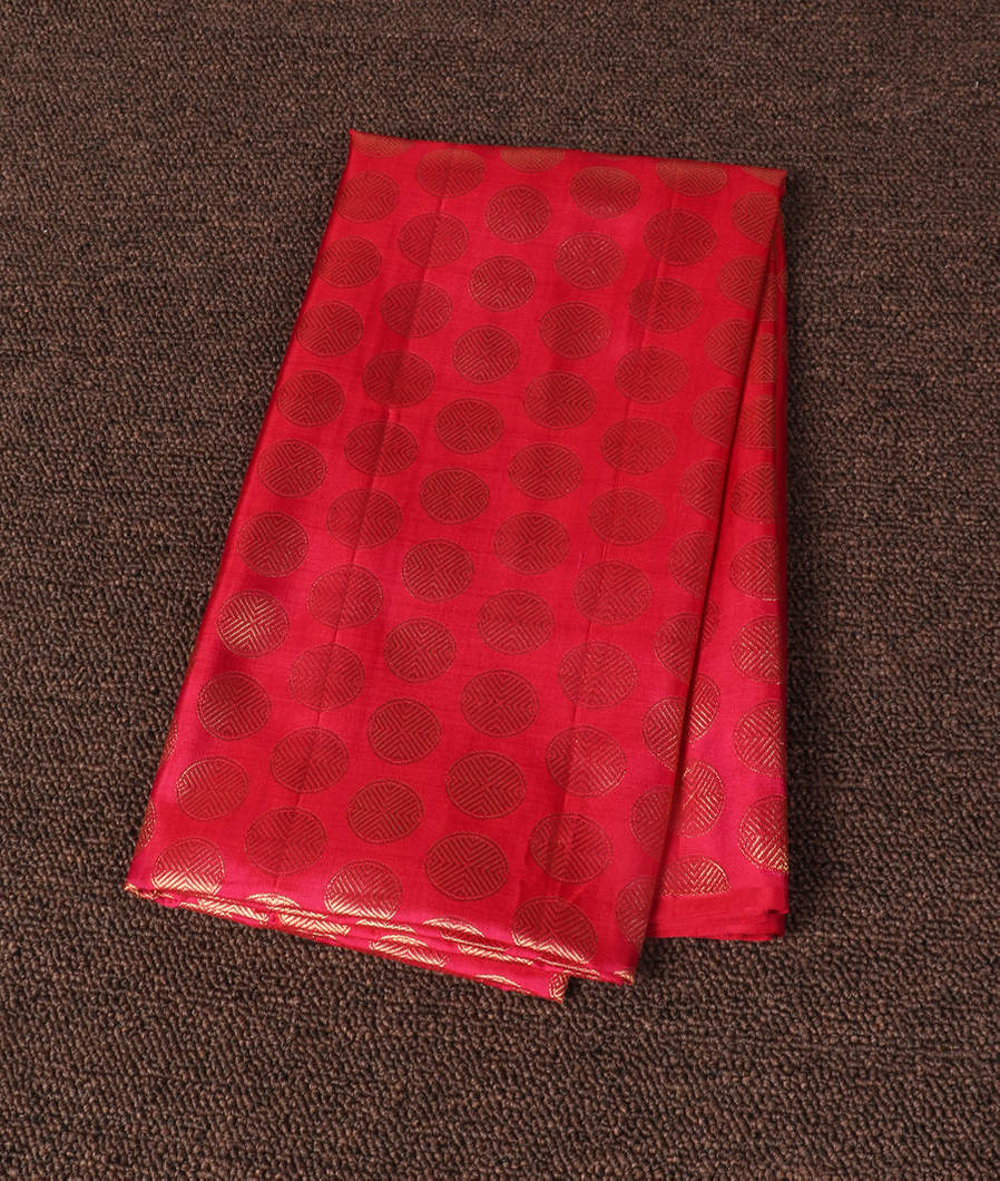 Pinkish Red Handwoven Kanjivaram Silk Blouse T357239-image