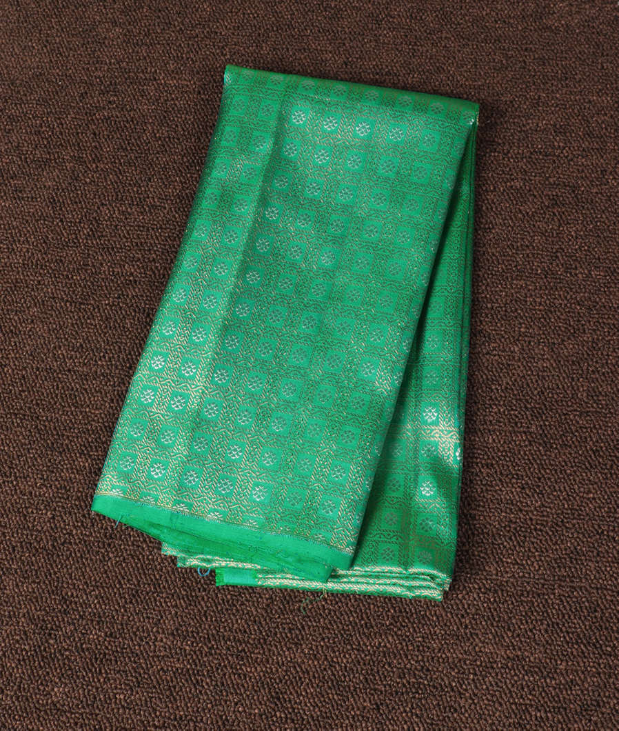 Green Handwoven Kanjivaram Silk Blouse T357233-image