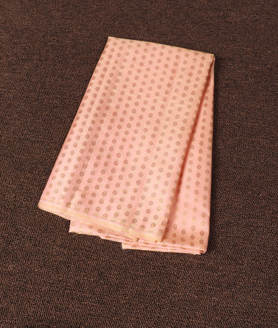 Peach Handwoven Kanjivaram Silk Blouse T382223-image