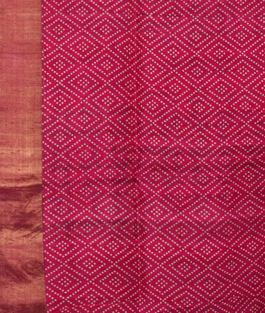 Black Printed Raw Silk Saree T3740173