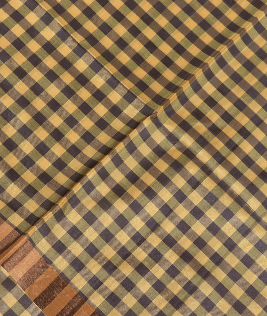 Yellow And Grey Soft Silk Saree T162647-image