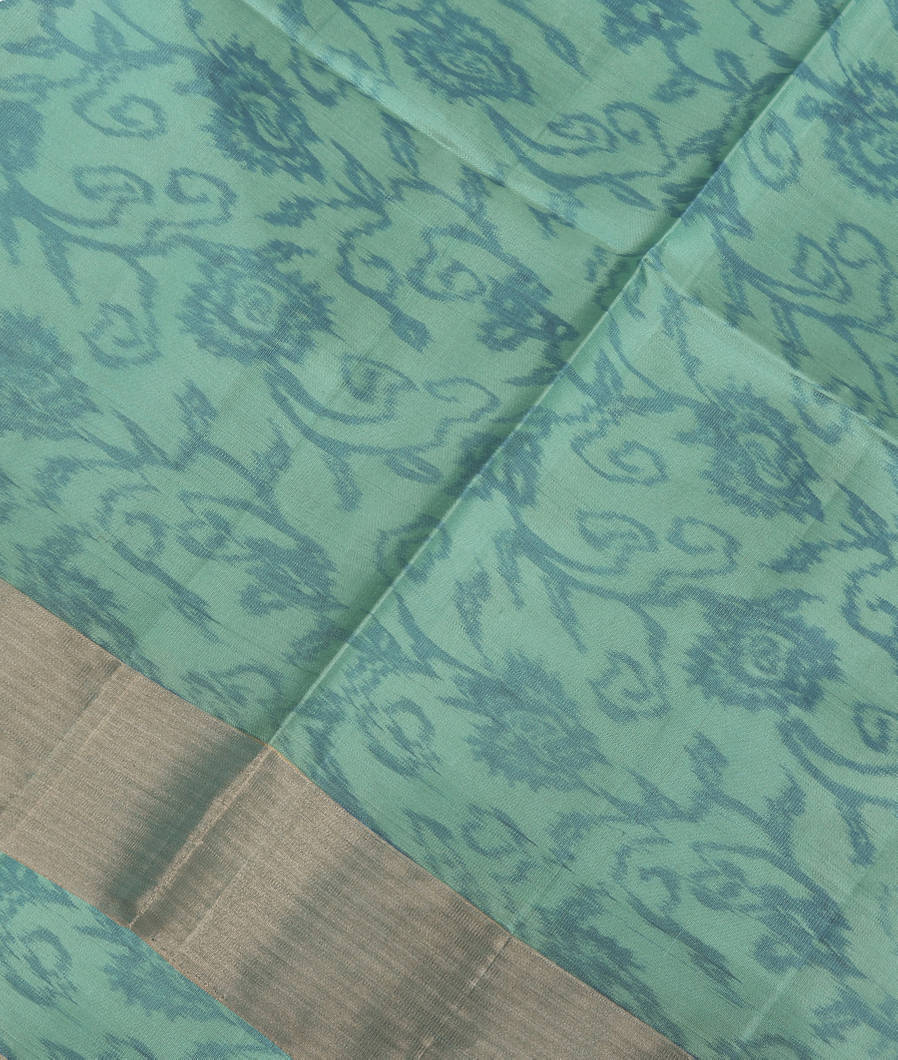 Greenish Blue Soft Silk Saree T374258-image