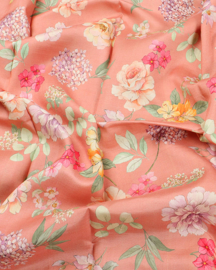 Dusty Pink Ikat Silk Saree T3780285