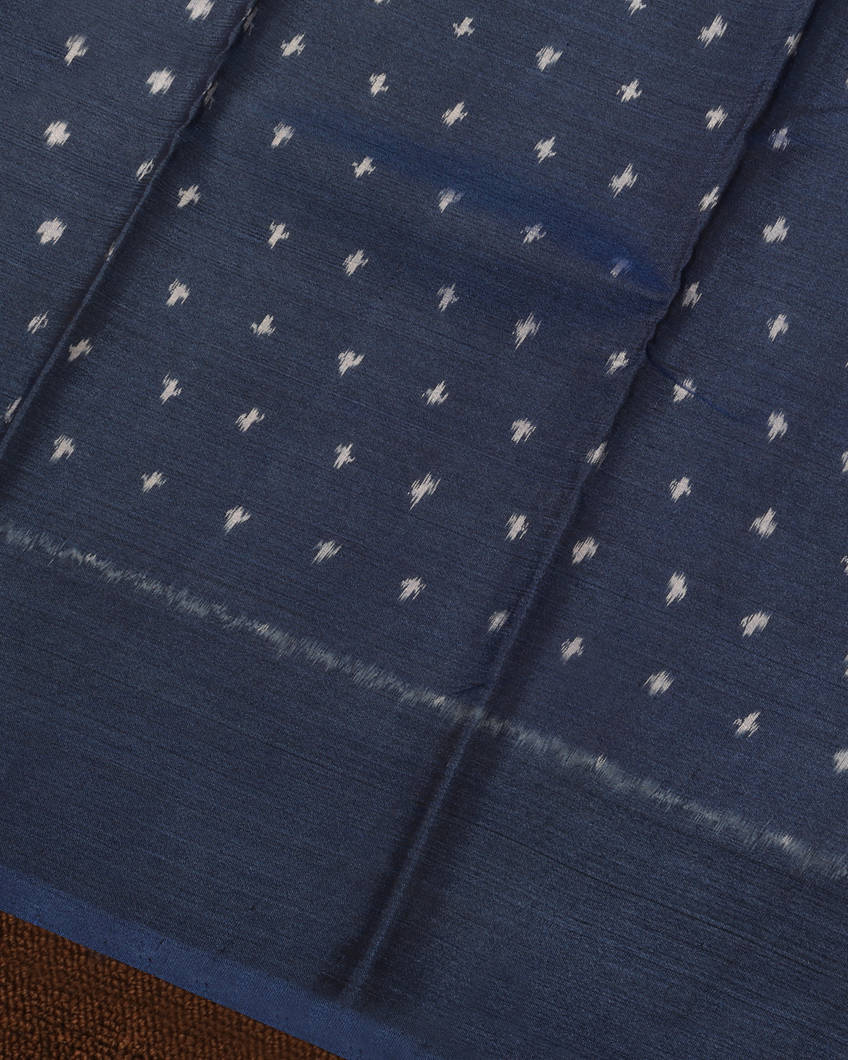 Blue Ikat Silk Saree T3780213