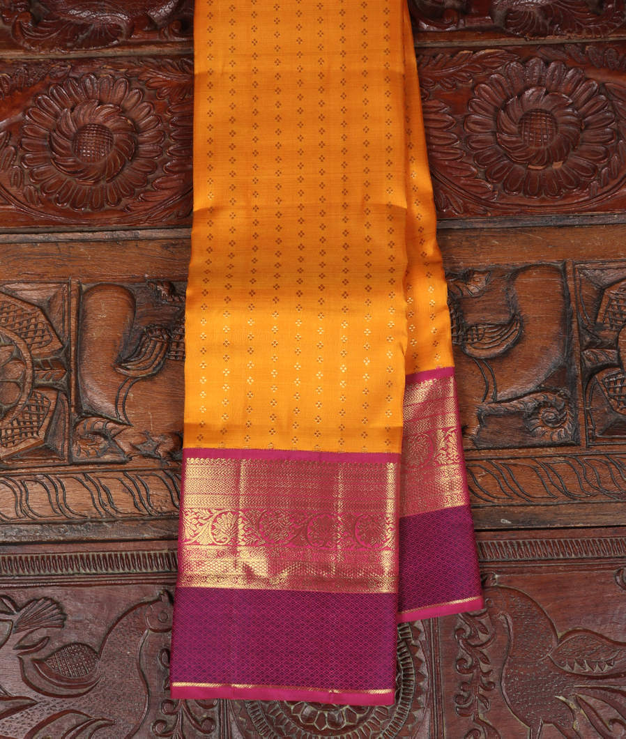 Yellow Handwoven Kanjivaram Silk Saree T304511-image