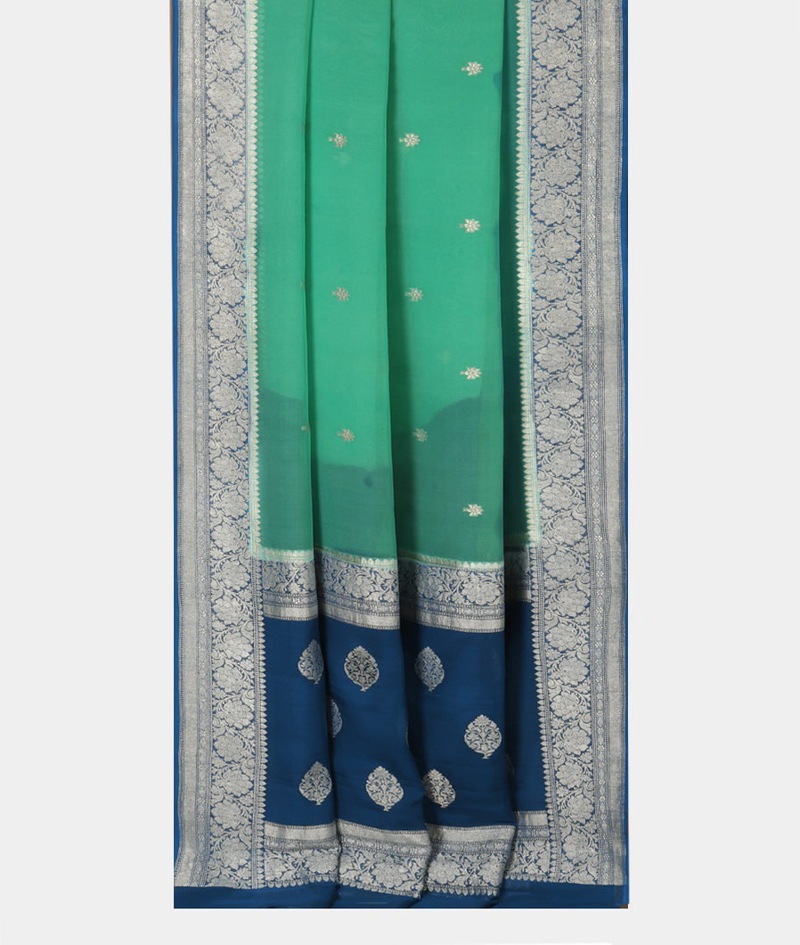 Green Georgette Silk Saree T3223242
