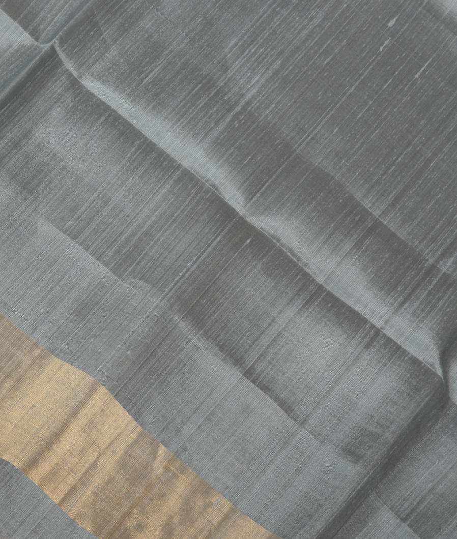 Grey Woven Raw Silk Saree T340318-image