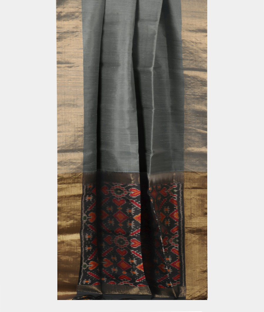 Grey Woven Raw Silk Saree T3403182