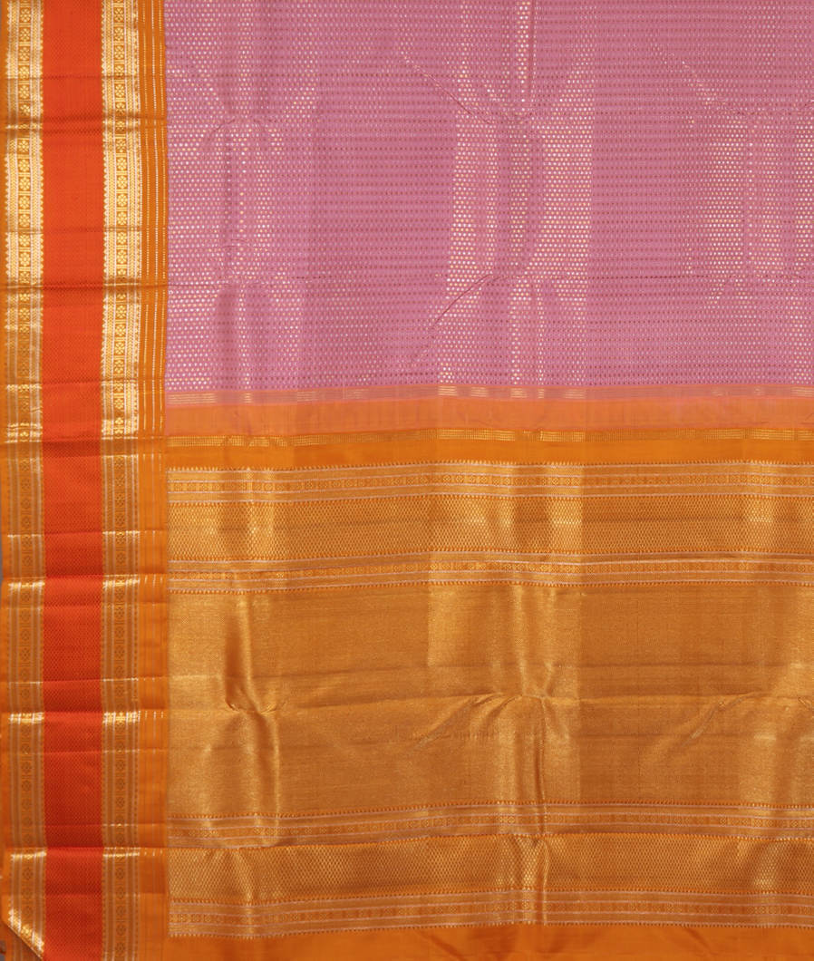 Pink Handwoven Kanjivaram Silk Saree T3489404