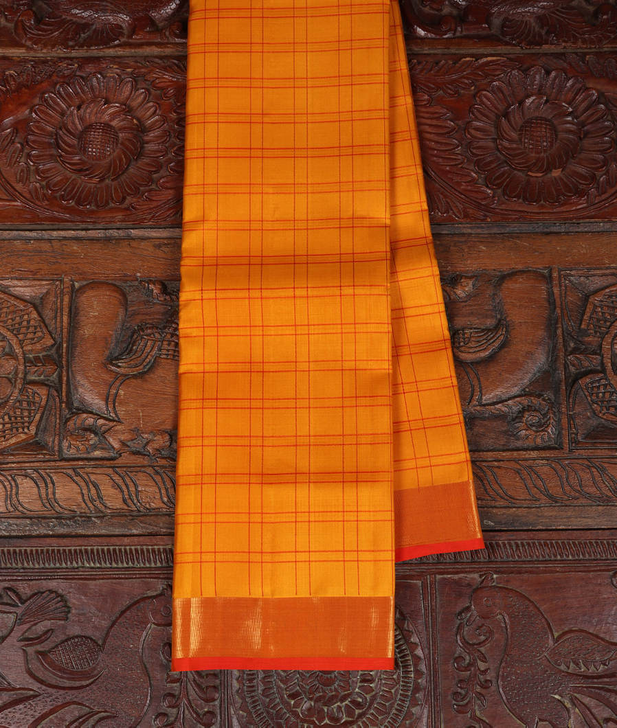 Yellow Handwoven Kanjivaram Silk Saree T372886-image