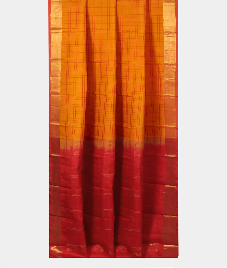Yellow Handwoven Kanjivaram Silk Saree T3728862