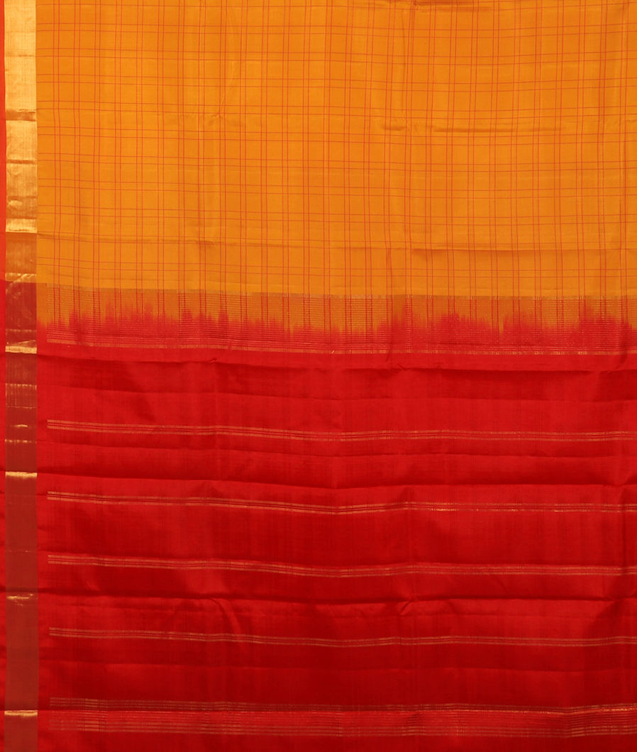 Yellow Handwoven Kanjivaram Silk Saree T3728864