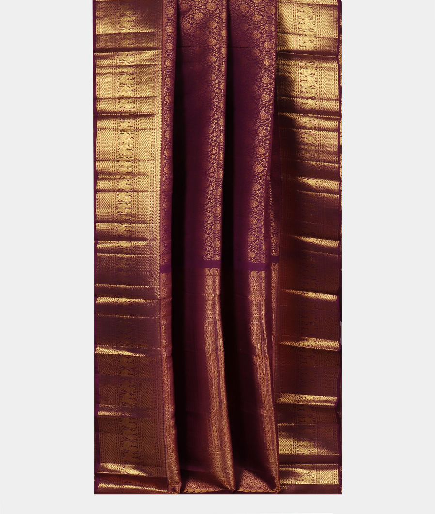 Purple Handwoven Kanjivaram Silk Saree T3788212