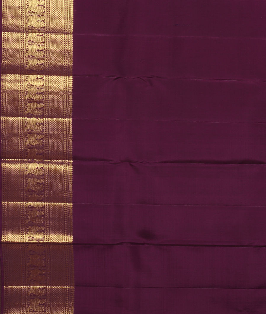 Purple Handwoven Kanjivaram Silk Saree T3788213