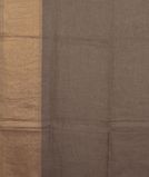 Grey Handwoven Linen Saree T3550553